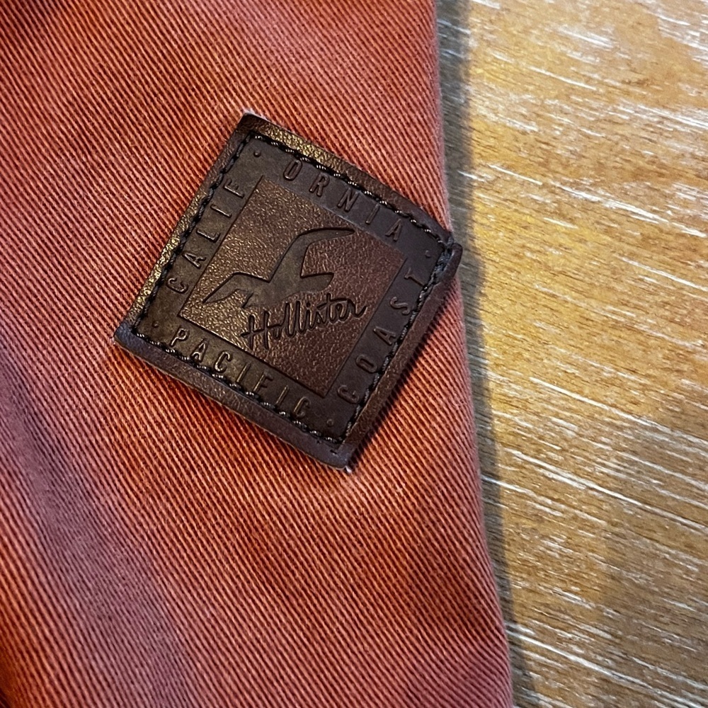 Hollister Burnt Orange Utility Jacket - Small - Rust Military Cargo Coat - Picture 8 of 13